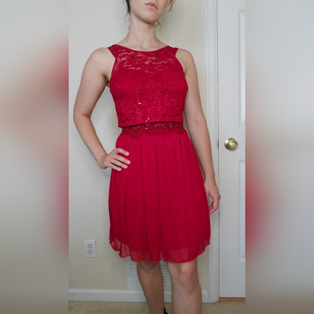 JcPenny By&By Wine Red Dress